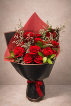 12 Rose bouquet with Botanical Accent