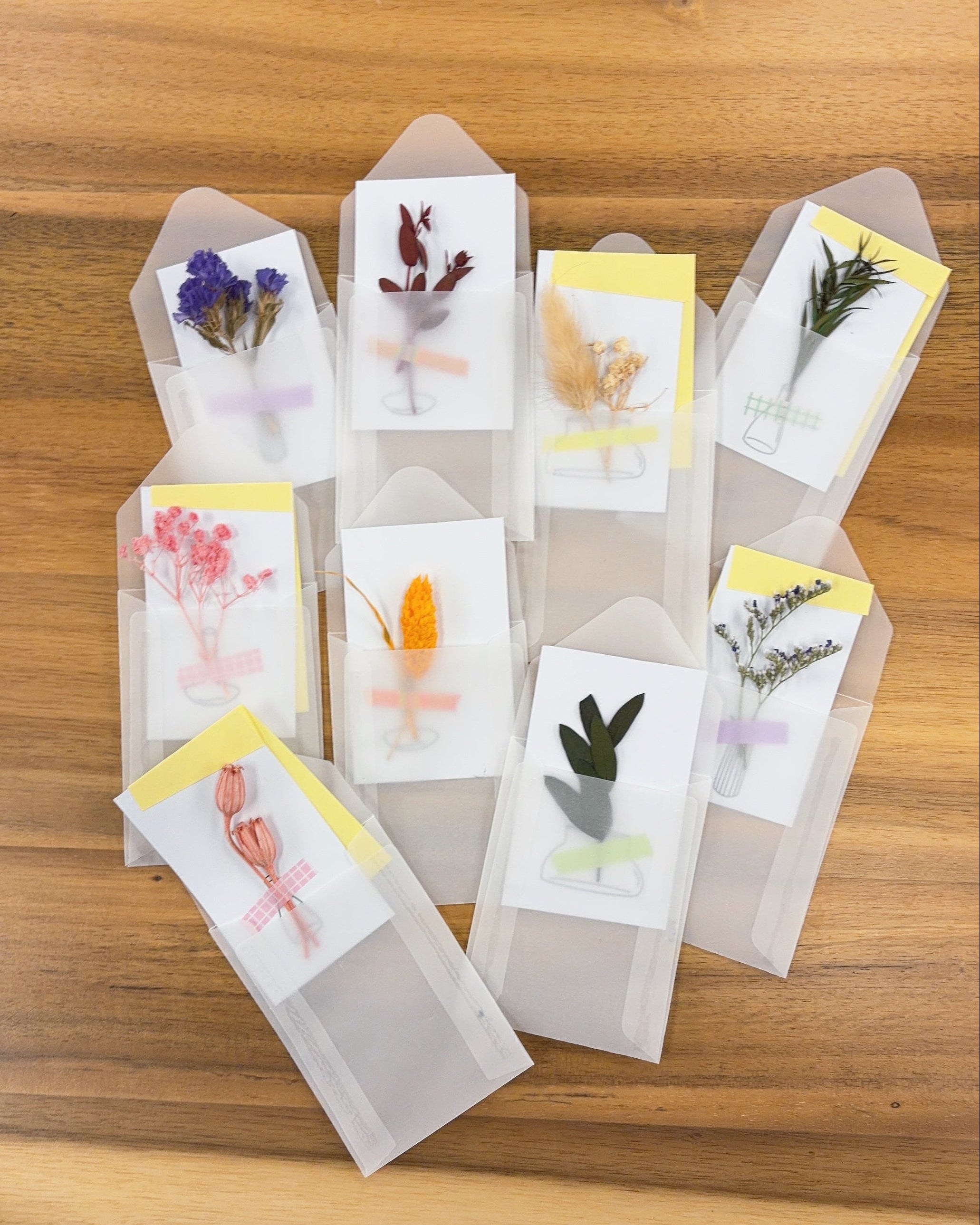 Hand-crafted Floral Card -Petite